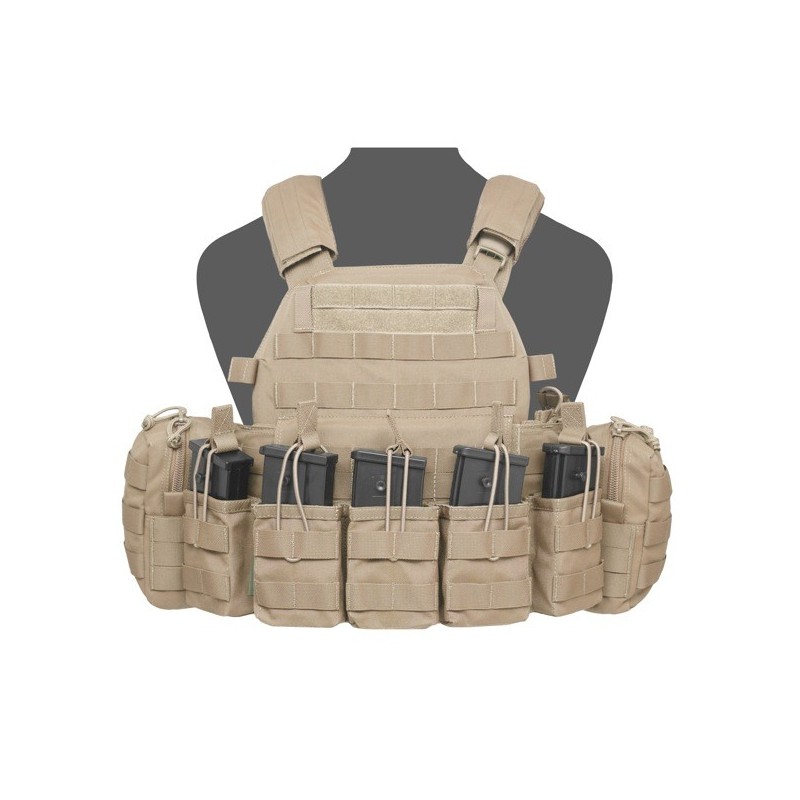 GILET TACTICAL PORTE PLAQUE TAN