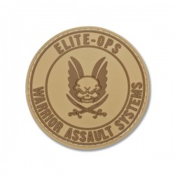 Round Rubber Logo Shield - Tan