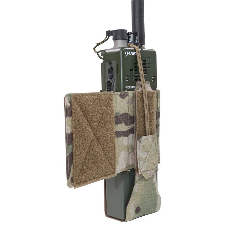 Laser Cut Wing Velcro MBTIR/HARRIS Radio Pouch Left Side MultiCam