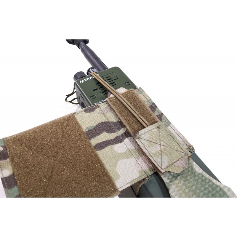 Laser Cut Wing Velcro MBTIR/HARRIS Radio Pouch Left Side MultiCam
