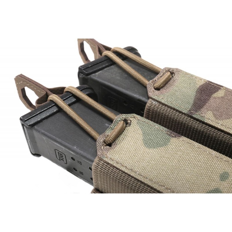 Laser Cut Double Bungee Pistol Pouch MultiCam