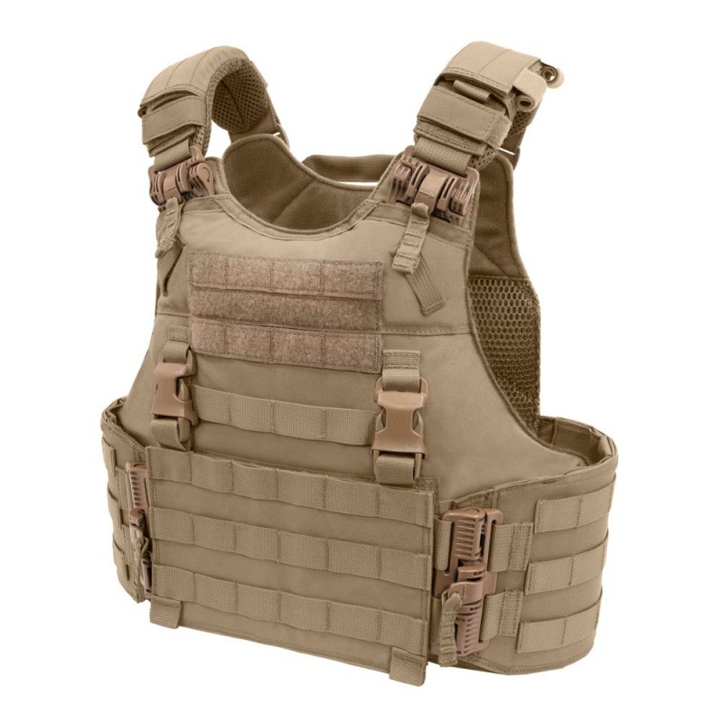 Quad Release Plate Carrier Tan Warrior Assault Systems