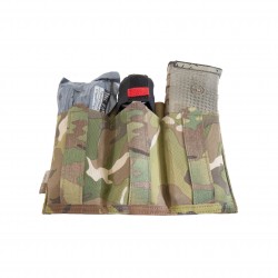 DFP triple Bungee, low profile elastic 556 mag pouch Multicam